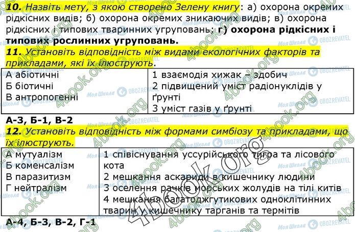 ГДЗ Біологія 9 клас сторінка Стр.223(10-12)